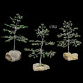 Green Aventurine 100 Chip Tree with Cluster Base and Silver Wire (1 Piece) Size 6 Inches Gemstone Tree