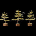 Green Aventurine 300 Chip Tree with Wood Base and Gold Wire (1 Piece) Size 9 Inches Crystal Gemstone Tree