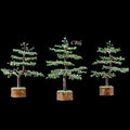 Green Aventurine 300 Chip Tree with Wood Base and Silver Wire (1 Piece) Size 9 Inches Crystal Gemstone Tree