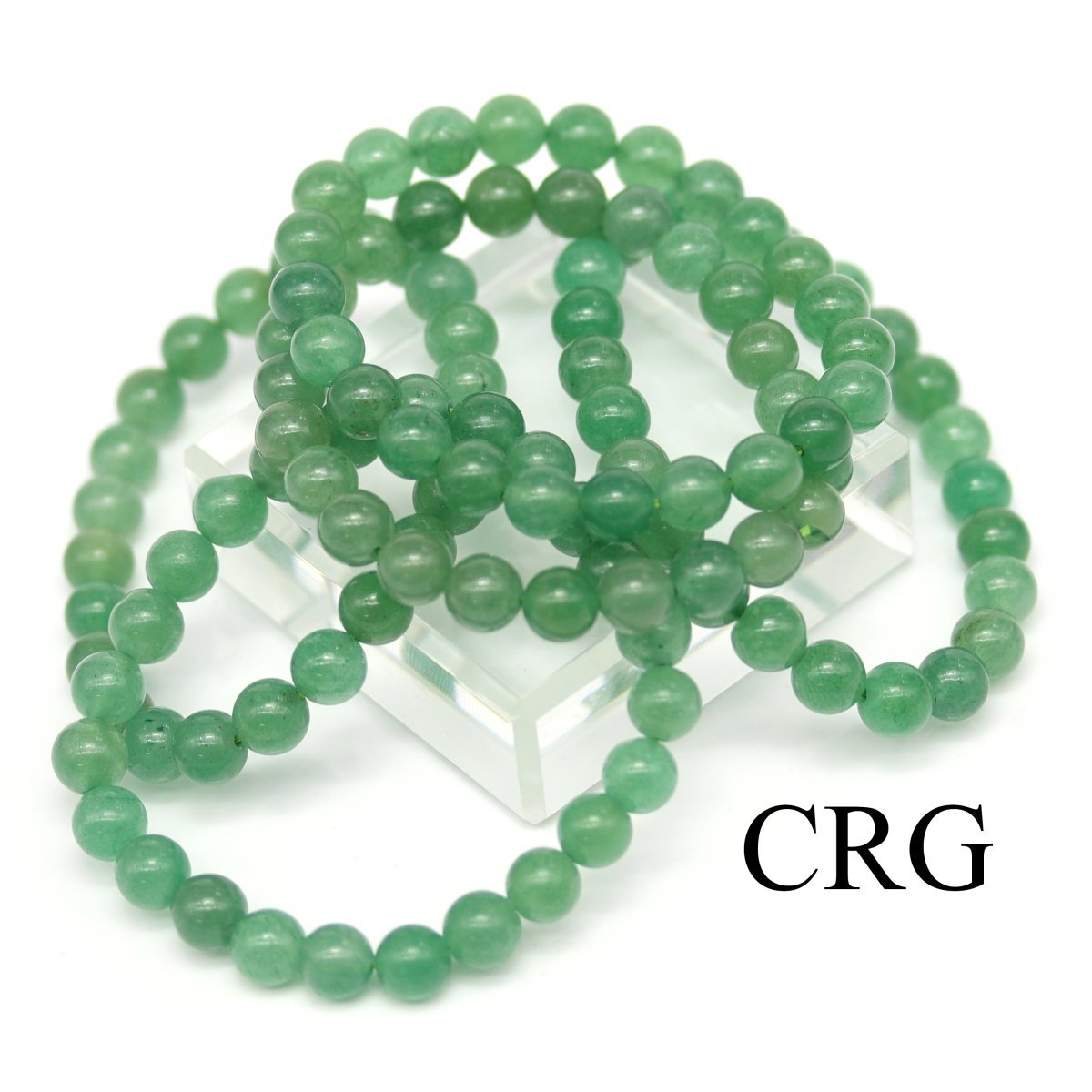 Green Aventurine Round Bead Stretch Bracelet (8 mm) (1 Piece)