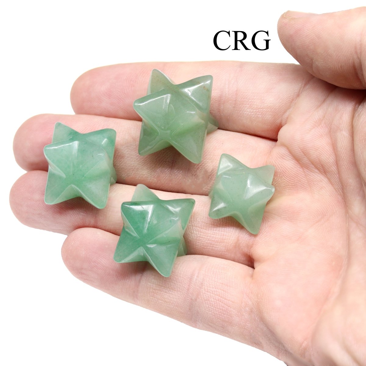Green Aventurine Mini Merkaba Stars (5 Pieces) Size 18 mm Small Crystal Carvings