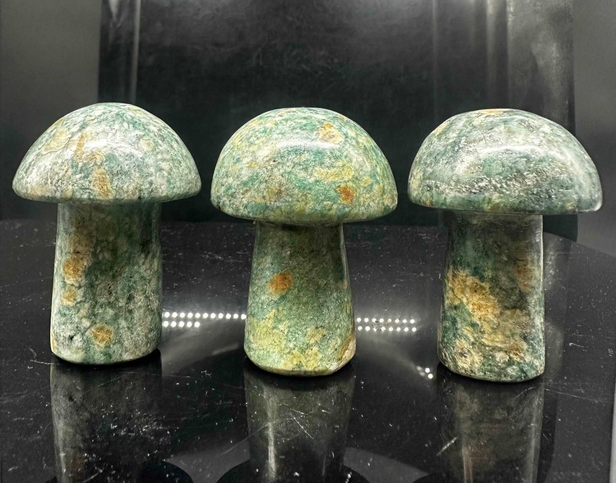 Green Aventurine Mushrooms / 1.5-3.5" AVG - 1 KILO LOT