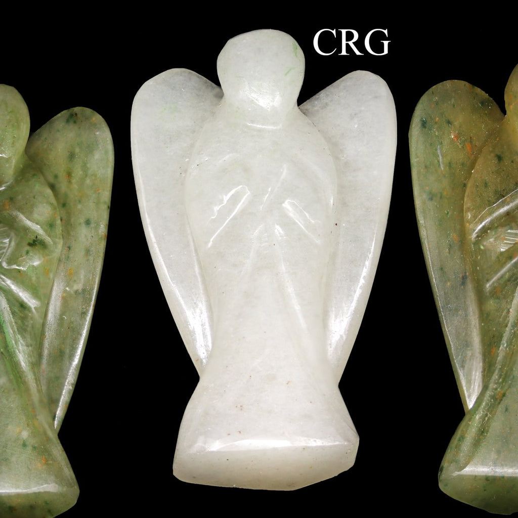 Green Aventurine Pocket Angel (1 Piece) Size 2 Inches Crystal Gemstone Carving