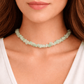 Green Aventurine Strand Chip Choker Necklace (16 Inches) (4 Pieces) (INJD)