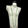 Green Aventurine Strand Chip Necklace (32 Inches) (1 Piece) (INJD)