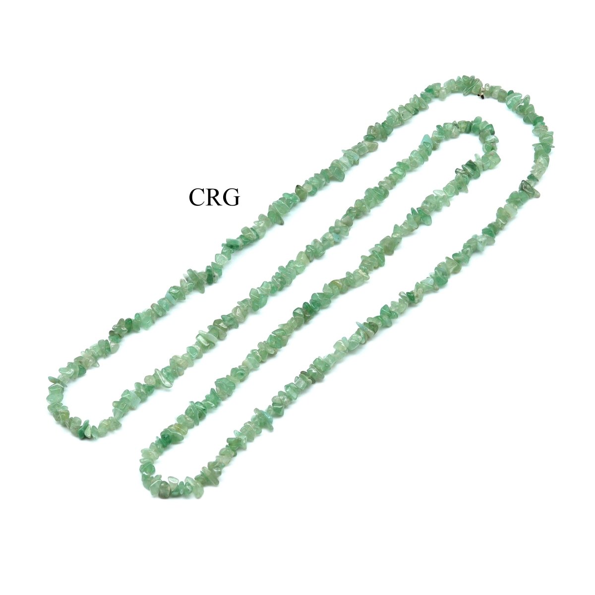 Green Aventurine Strand Chip Necklace (32 Inches) (1 Piece) (INJD)