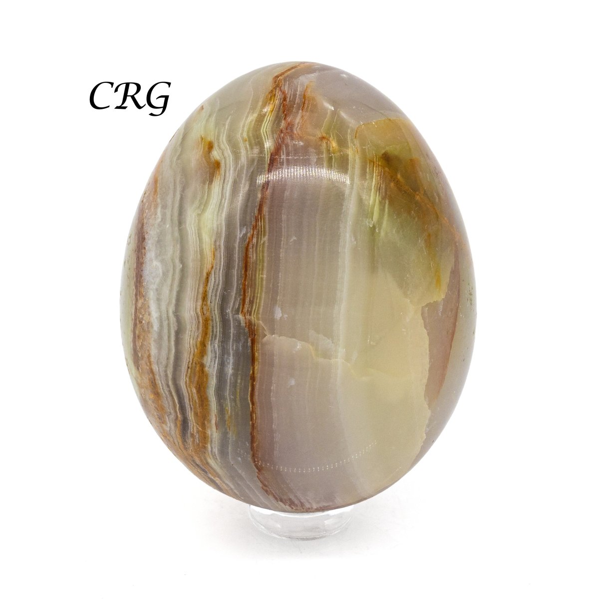 Green Banded Onyx Eggs (2-5 Inches) (1 Kilogram) Large Polished Gemstone Eggs
