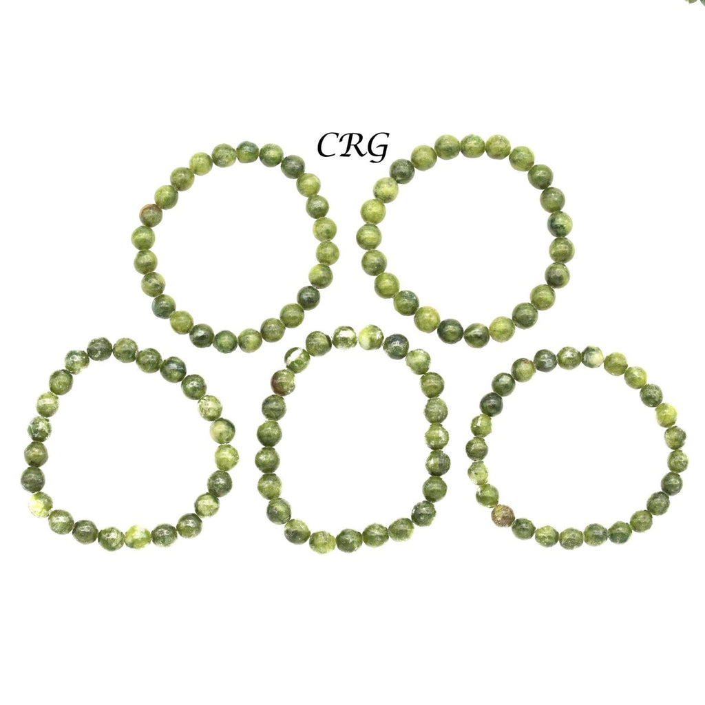 Green Jade Bracelet (1 Piece) Size 8 mm Crystal Bead Stretch Jewelry