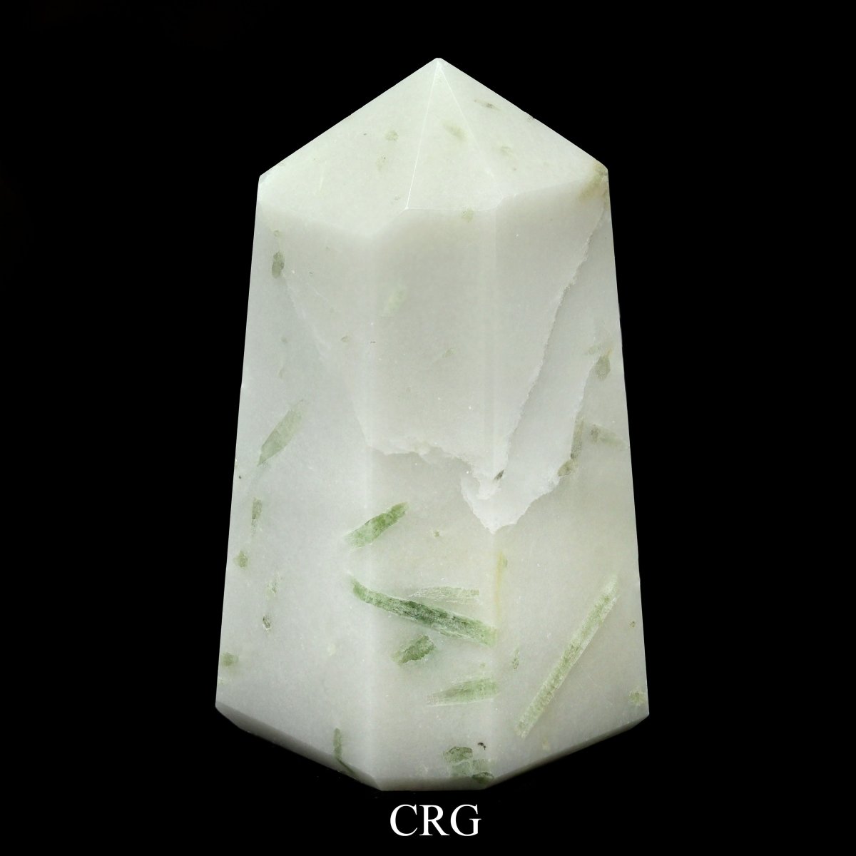 Green Kyanite Point (1 Piece) Size 3 to 5 Inches 6-Sided Faceted Gemstone Tower