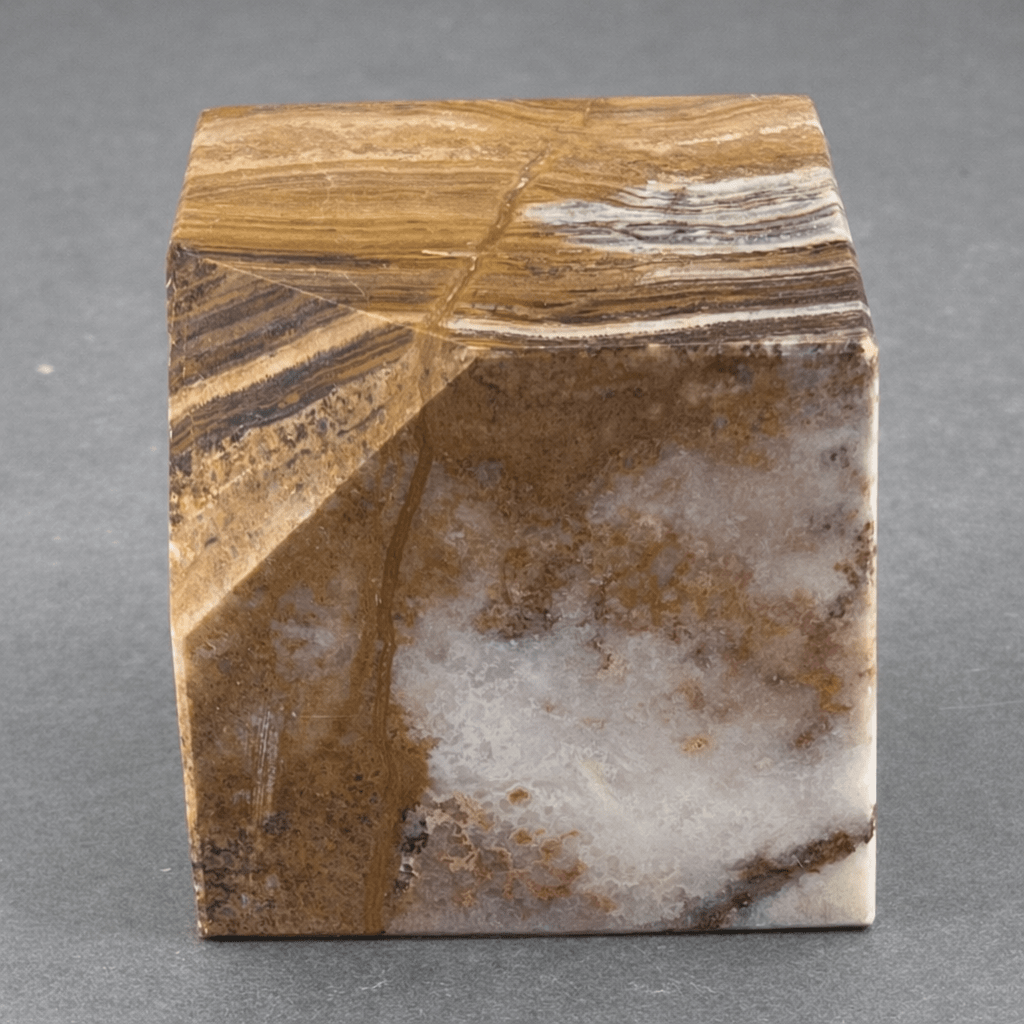 Green Onyx Standing Cube ( 3 inches ) Desk Paperweight