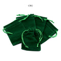 Green Plush Velvet Pouch 3 by 4 Inches (1 Piece)