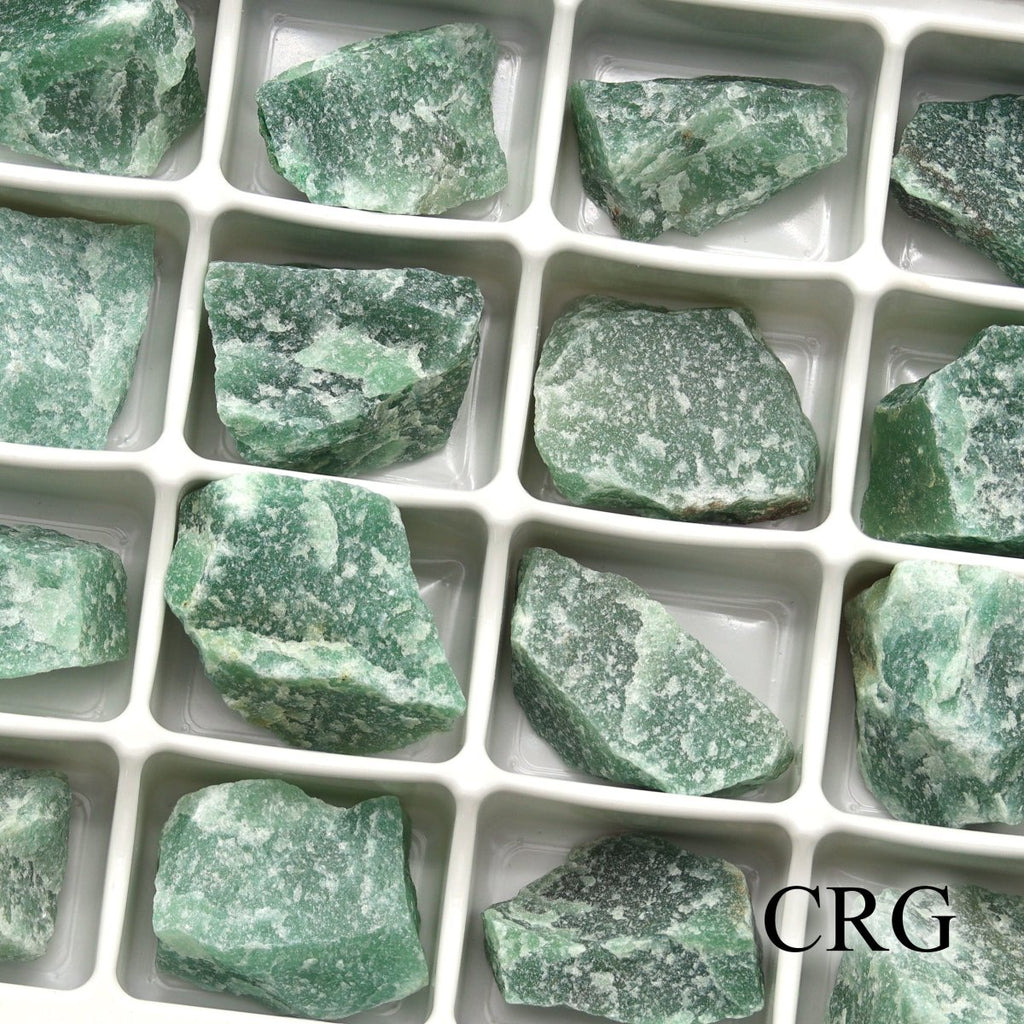 Green Quartz Rough Flat (24 Pieces) Size 1 to 1.5 Inches Bulk Wholesale Lot Crystal Minerals