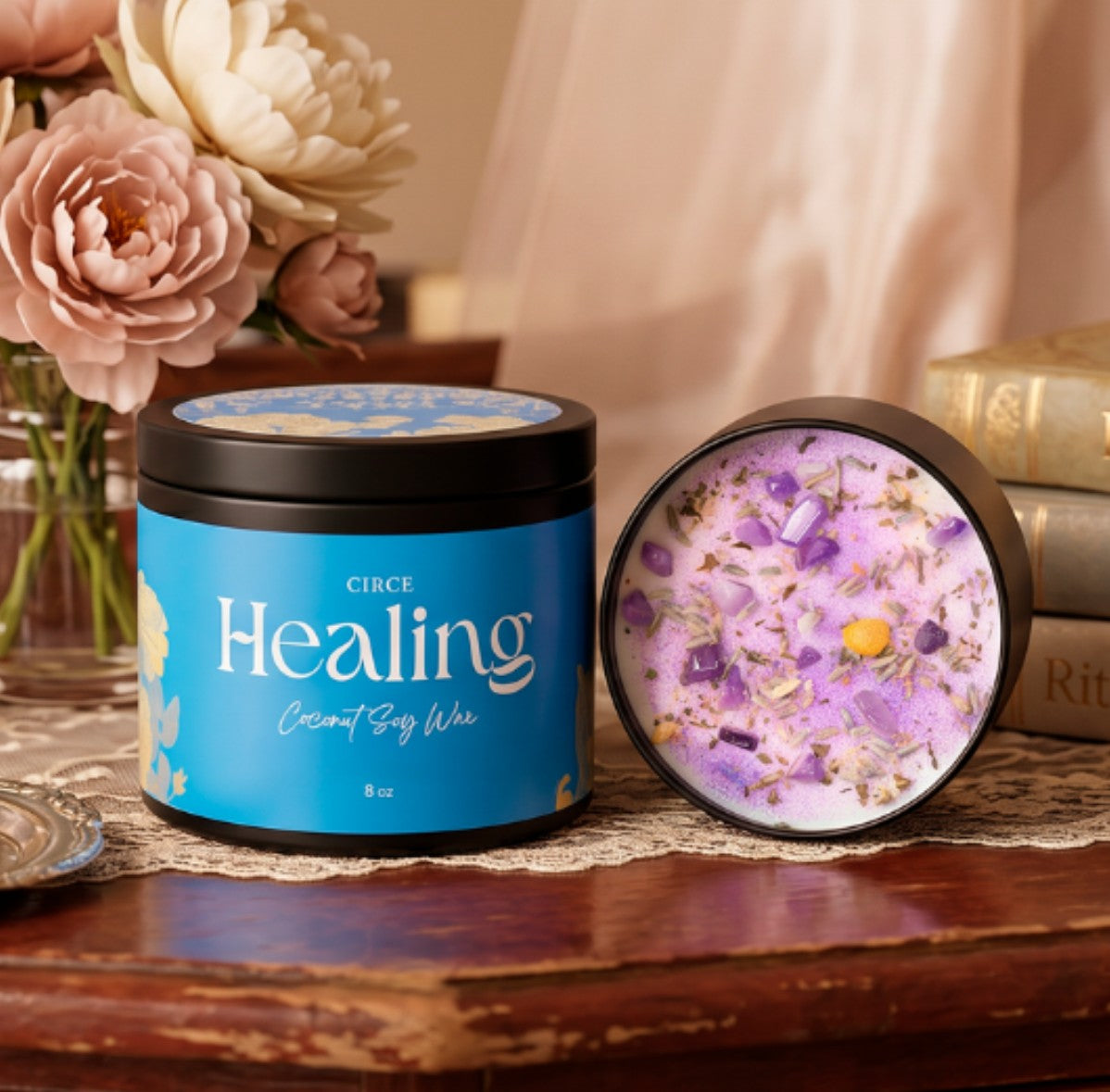 Healing Ritual Candle — 8‑oz Recovery & Wellness Candle