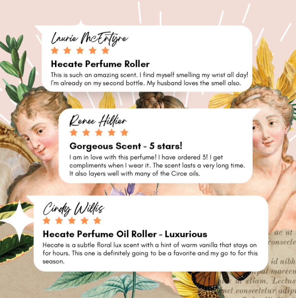 Hecate Goddess Perfume Oil – Neroli, Rose & Vanilla Roller | 10ml