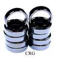 Hematite Flat Band Polished Rings (6 mm) (10 Pieces)