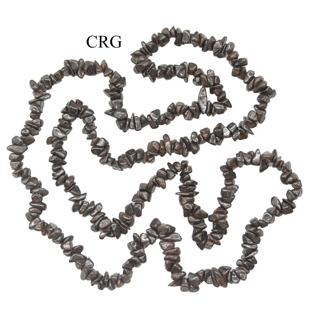 Hematite Strand Chip Necklace (32 Inches) (1 Piece) (INJD)