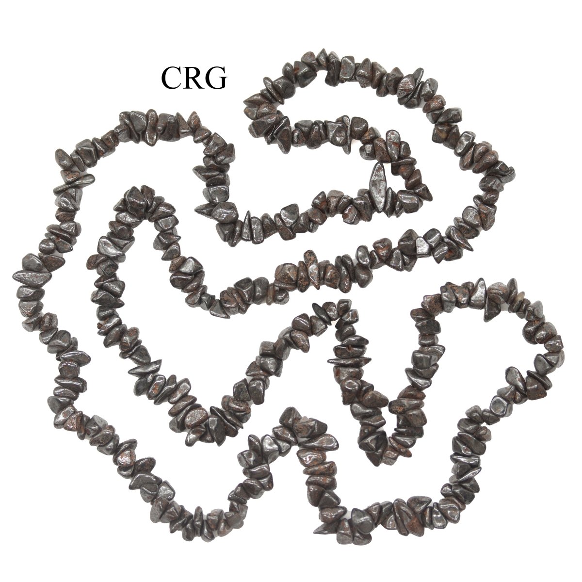 Hematite Strand Chip Necklace (32 Inches) (1 Piece) (INJD)
