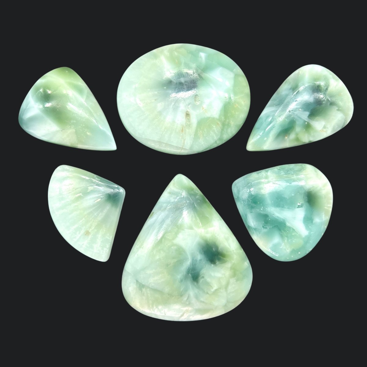 Hemimorphite Cabochons (75 Gram Lot) Jewelry Making Cabs Random Shapes And Sizes