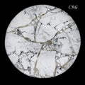 Howlite Resin Coaster (4 in) Flat Crystal Home Decor (1 pc)