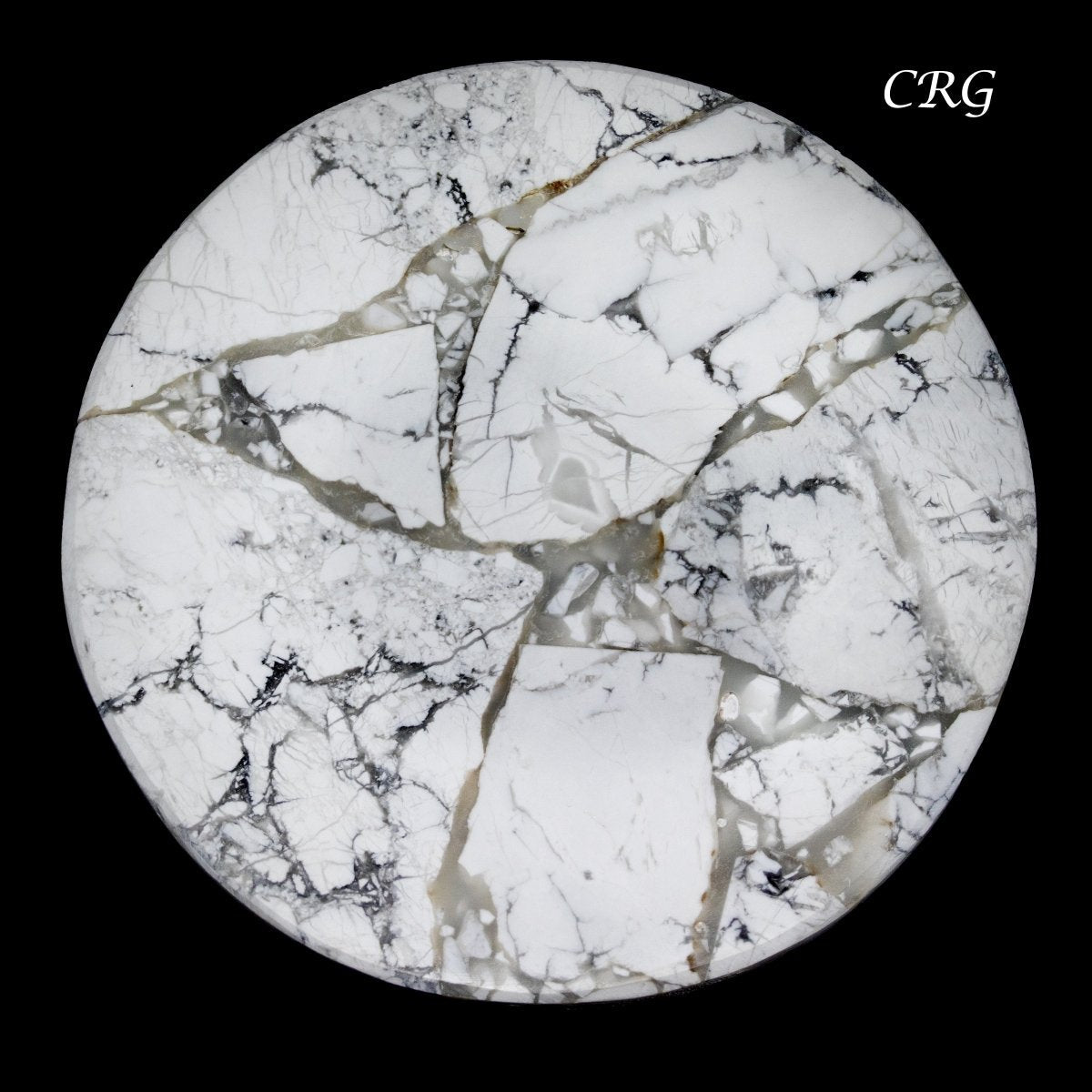 Howlite Resin Coaster (4 in) Flat Crystal Home Decor (1 pc)