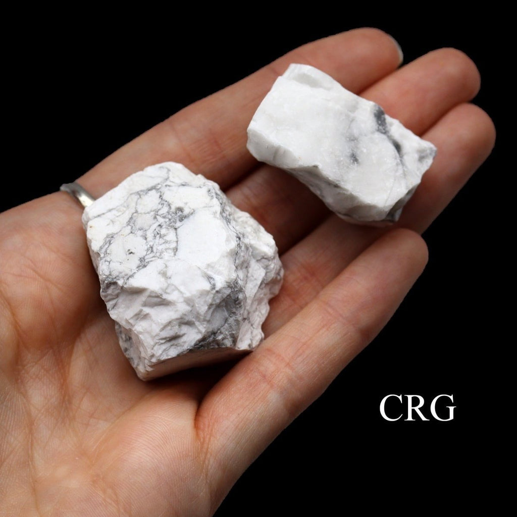 Howlite Rough Flat (24 Pieces) Size 1.5 to 1.75 Inches Bulk Wholesale Lot Crystal Gemstone Minerals