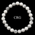 Howlite Round Bead Stretch Bracelet (8 mm) (1 Piece)