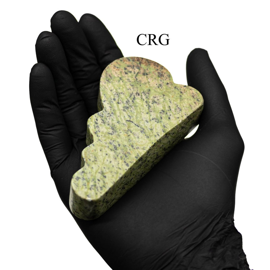 Jungle Green Jade Clouds (1 Kilogram) 1.5 to 3.5 Inches Polished Standing Gemstone Shapes