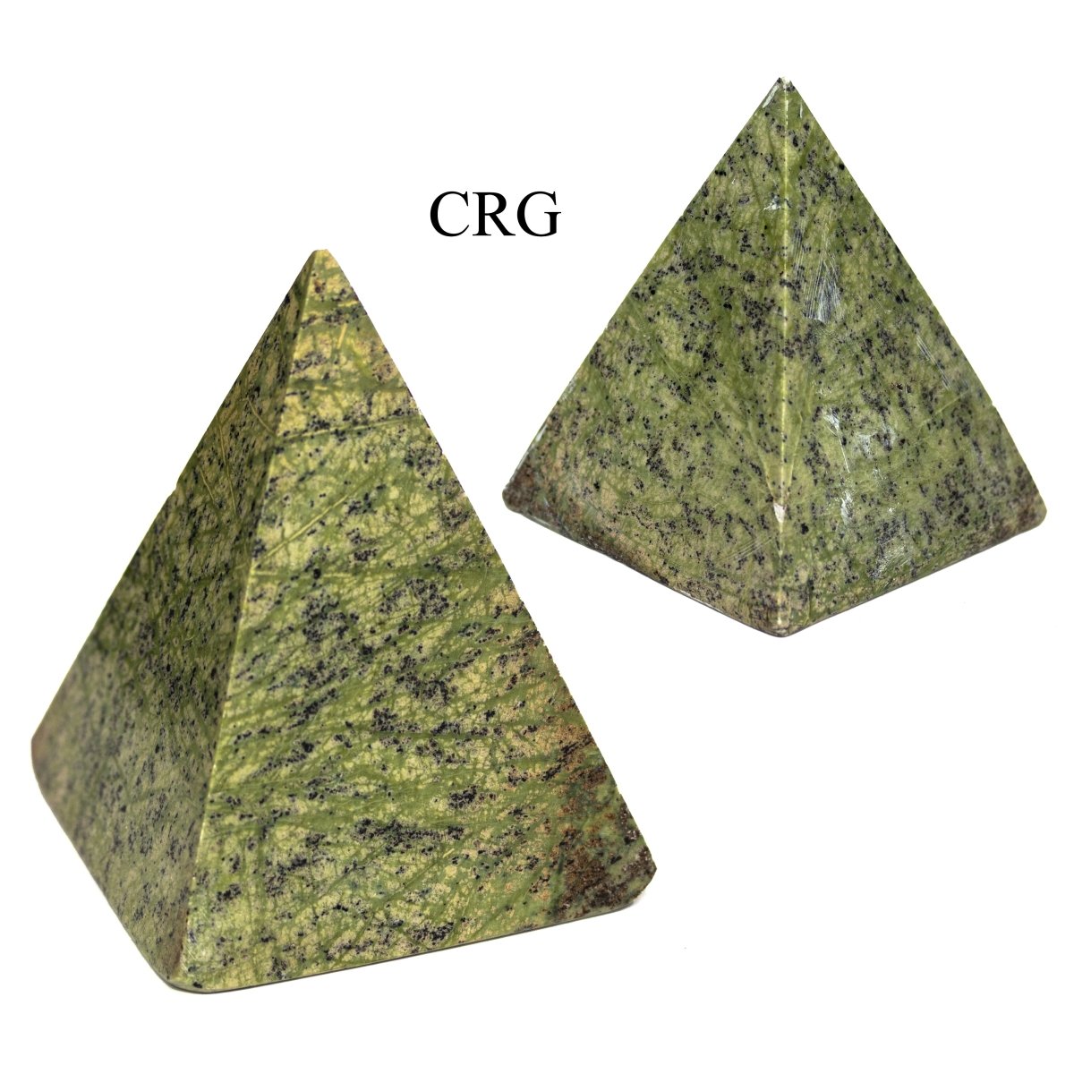 Jungle Green Jade Pyramids (2 Kilograms) Mixed Sizes Wholesale Lot 4-Sided Gemstone