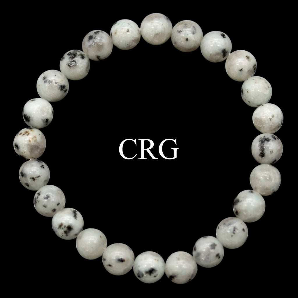 Kiwi Jasper Round Bead Stretch Bracelet (8 mm) (1 Piece)