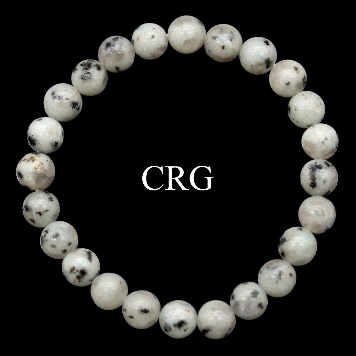 Kiwi Jasper Round Bead Stretch Bracelet (8 mm) (1 Piece)