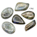 Labradorite Cabochons (75 Grams) Mixed Sizes Bulk Wholesale Lot