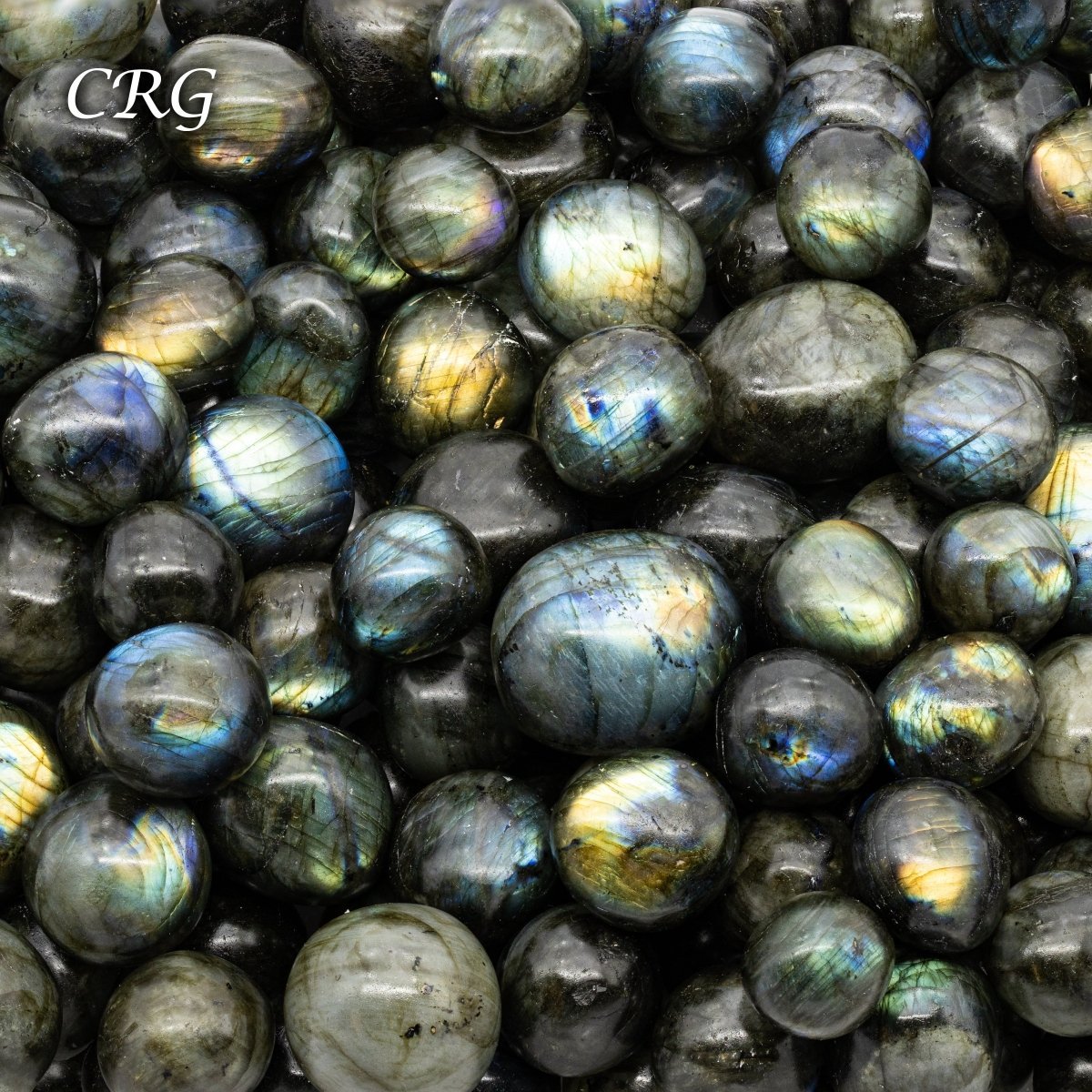 Labradorite High Flash Tumbled (1 Pound) Size 1 To 2 Inches Bulk Wholesale Lot
