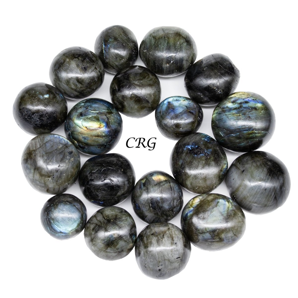 Labradorite High Flash Tumbled (1 Pound) Size 1 To 2 Inches Bulk Wholesale Lot