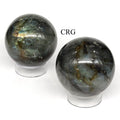 Labradorite Polished Sphere (1 Piece) (Size 40 To 60 mm) Hand Carved Gemstone Decor