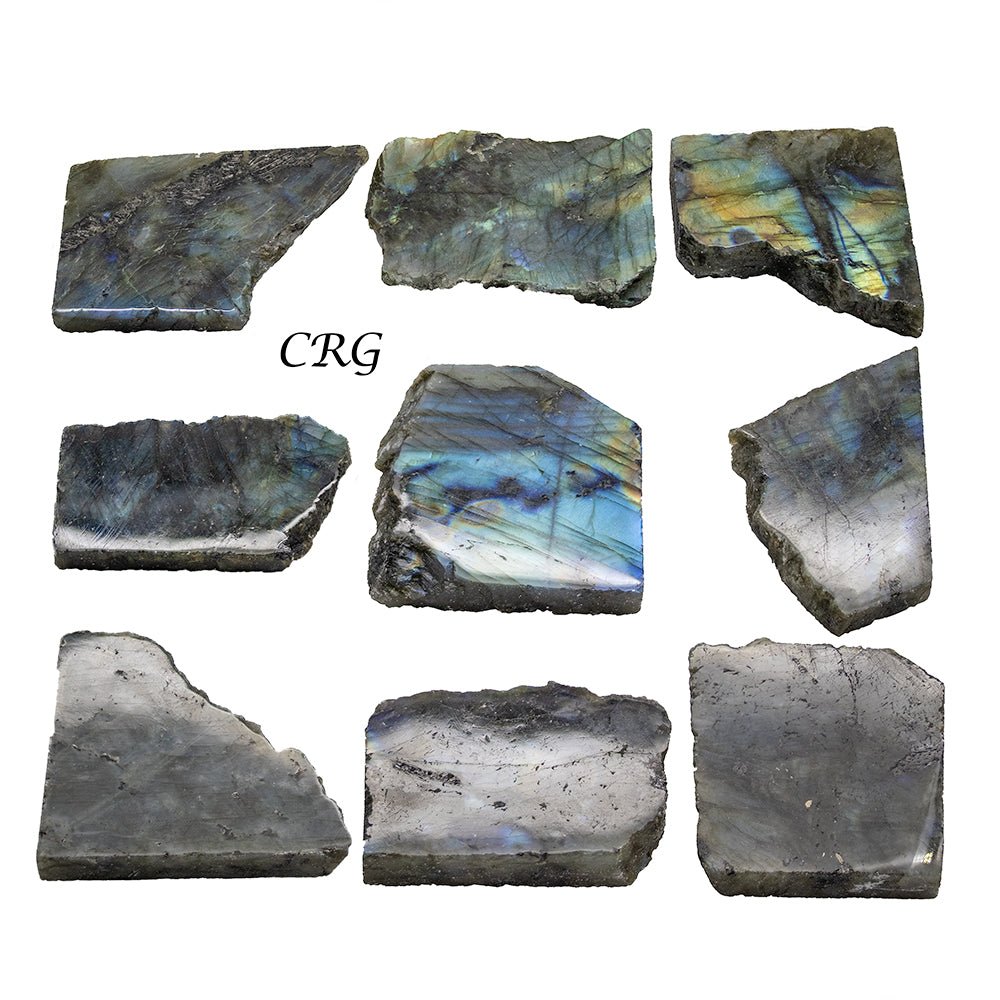 Labradorite Slabs 2 to 3 inch with One Side Polished (1 pound)
