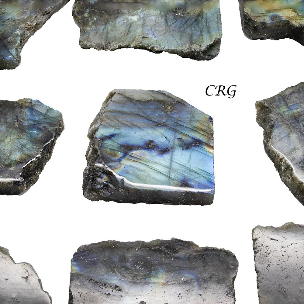Labradorite Slabs 2 to 3 inch with One Side Polished (1 pound)