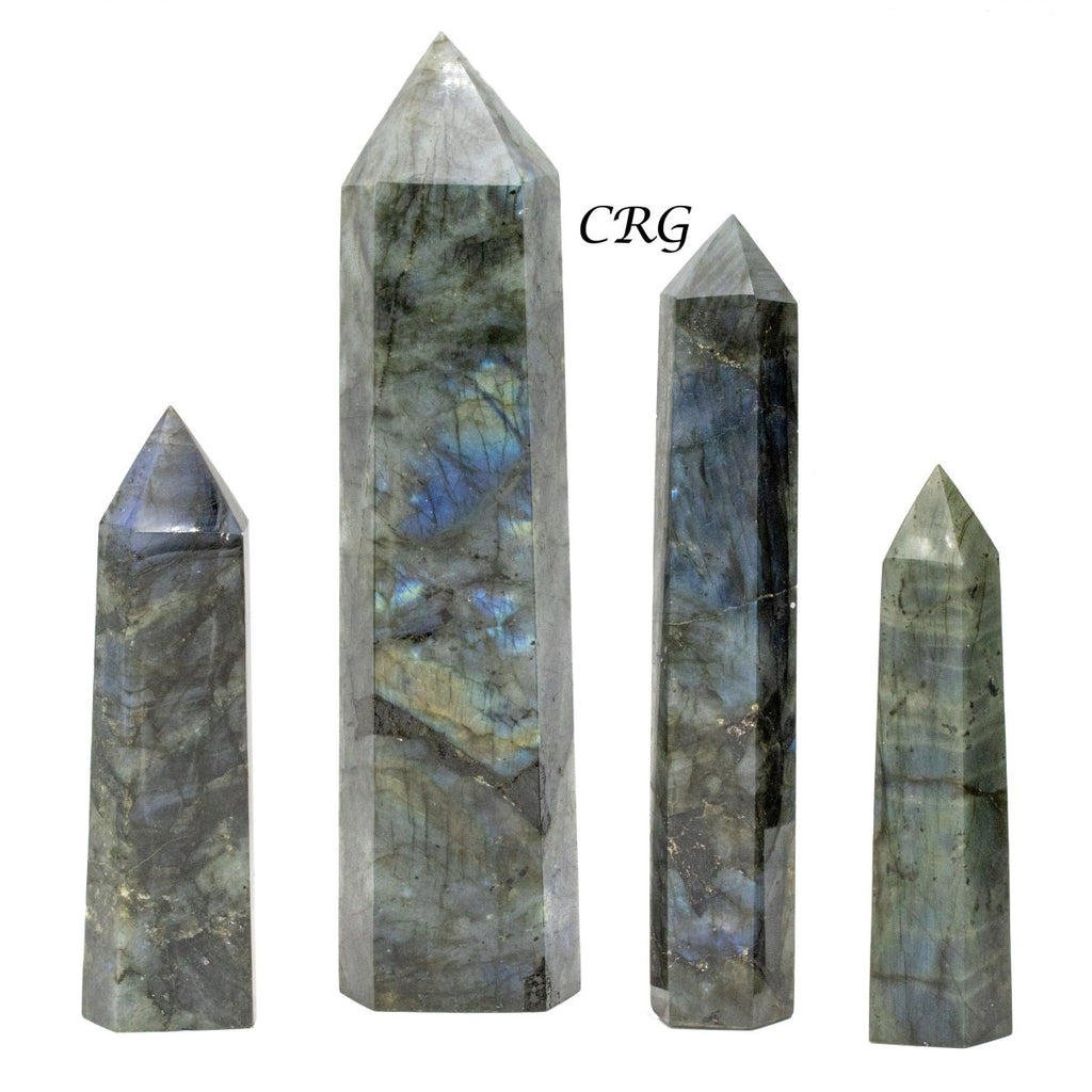 Labradorite Towers Large (1 Piece) Size 8 to 9 Inches High-Flash Gemstone Tower Point