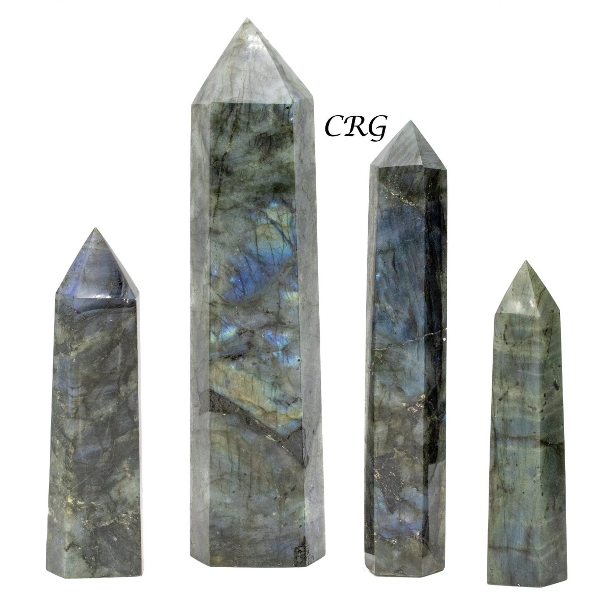 Labradorite Towers Large (1 Piece) Size 8 to 9 Inches High-Flash Gemstone Tower Point