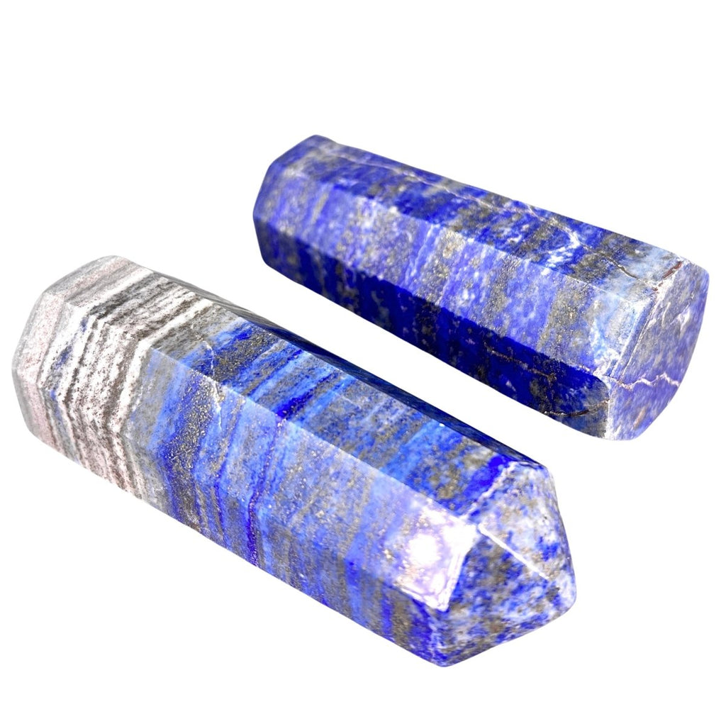 Lapis Lazuli Hex Tower (1 Kilo) Hand Carved Polished Gemstone Decor