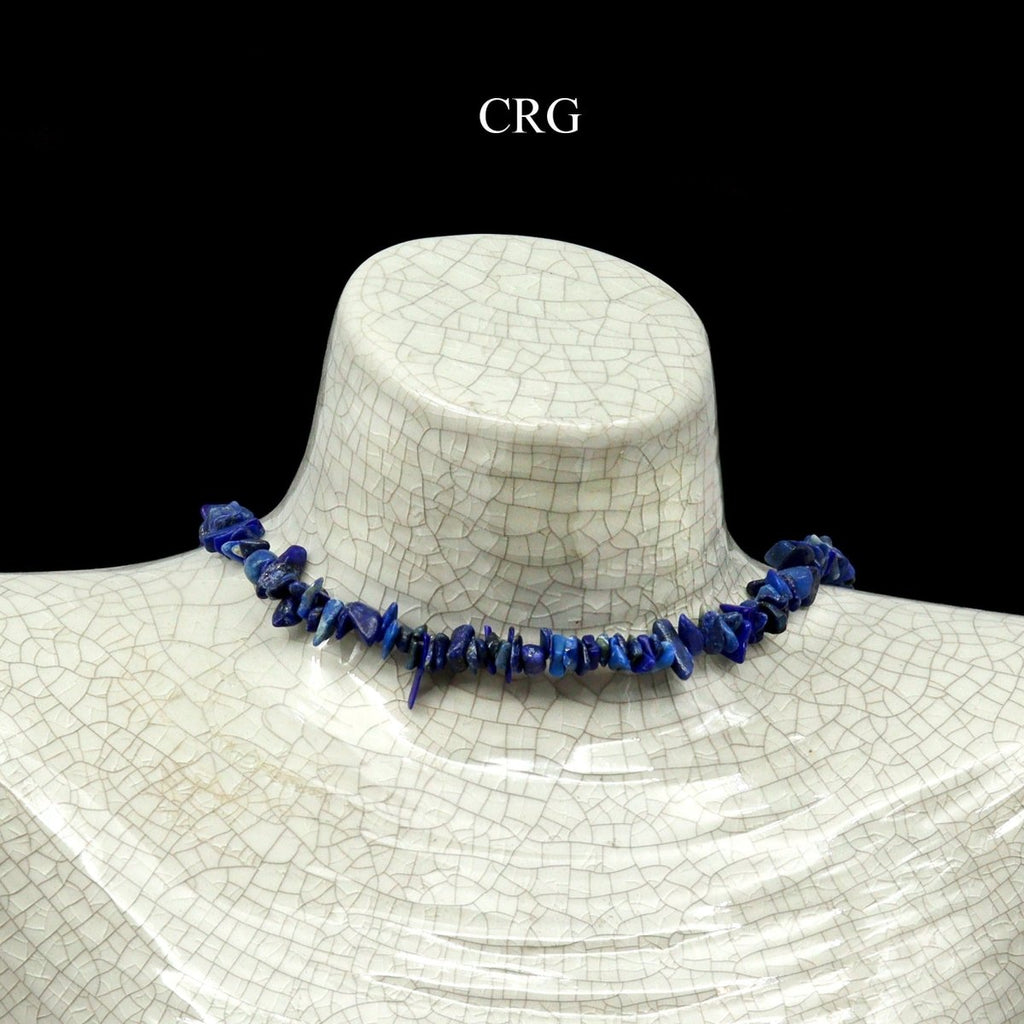 Lapis Lazuli Strand Chip Choker Necklace (16 Inches) (4 Pieces) (INJD)