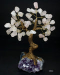 Large Brazilian Rose Quartz Tree w/Crystal Base (5.5"-6.5")