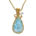 Larimar Wire Wrapped Pendant