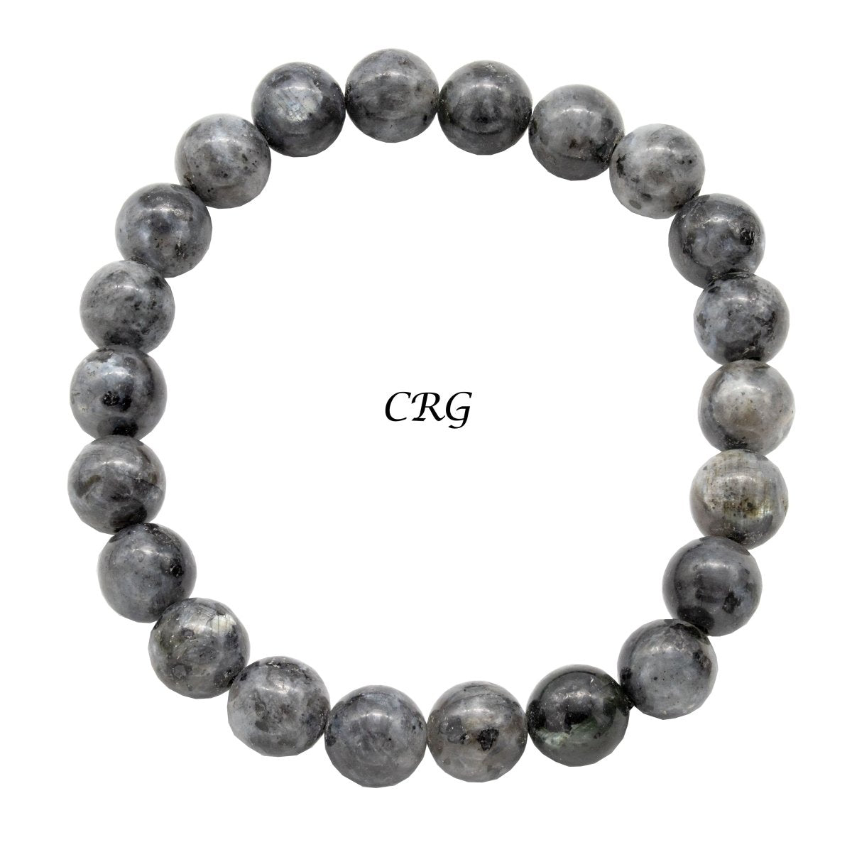 Larvikite Round Bead Stretch Bracelet (8 mm) (1 Piece)