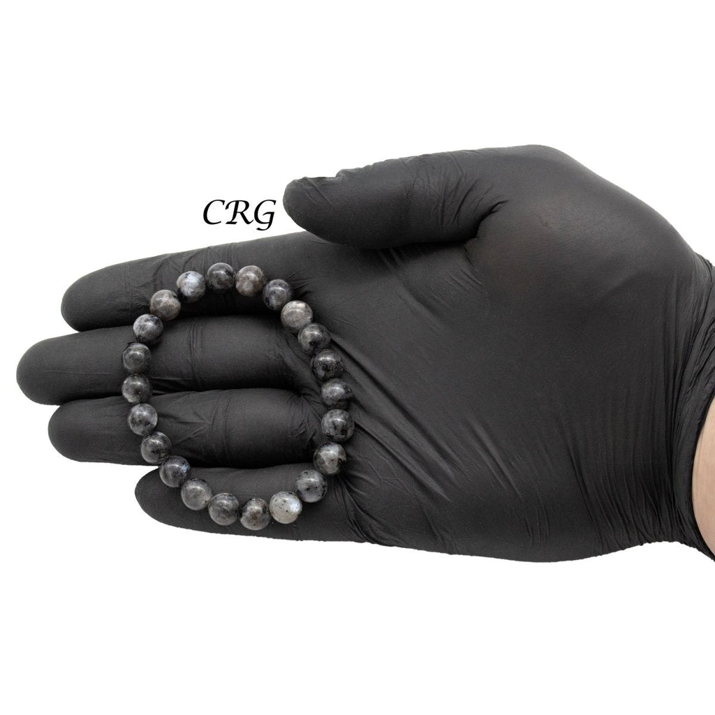 Larvikite Round Bead Stretch Bracelet (8 mm) (1 Piece)
