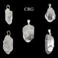 Laser Quartz Point Pendant with Silver Plated Bail (1 To 1.5 Inches) (5 Pieces)