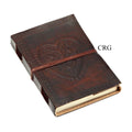 Leather Heart Notebook with Strings (1 Piece) Size 17 by 12 cm Parchment Paper Journal