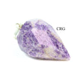 Lepidolite Faceted Drop Pendant with Silver Bail (1 Inch) (4 Pcs) (INJD)