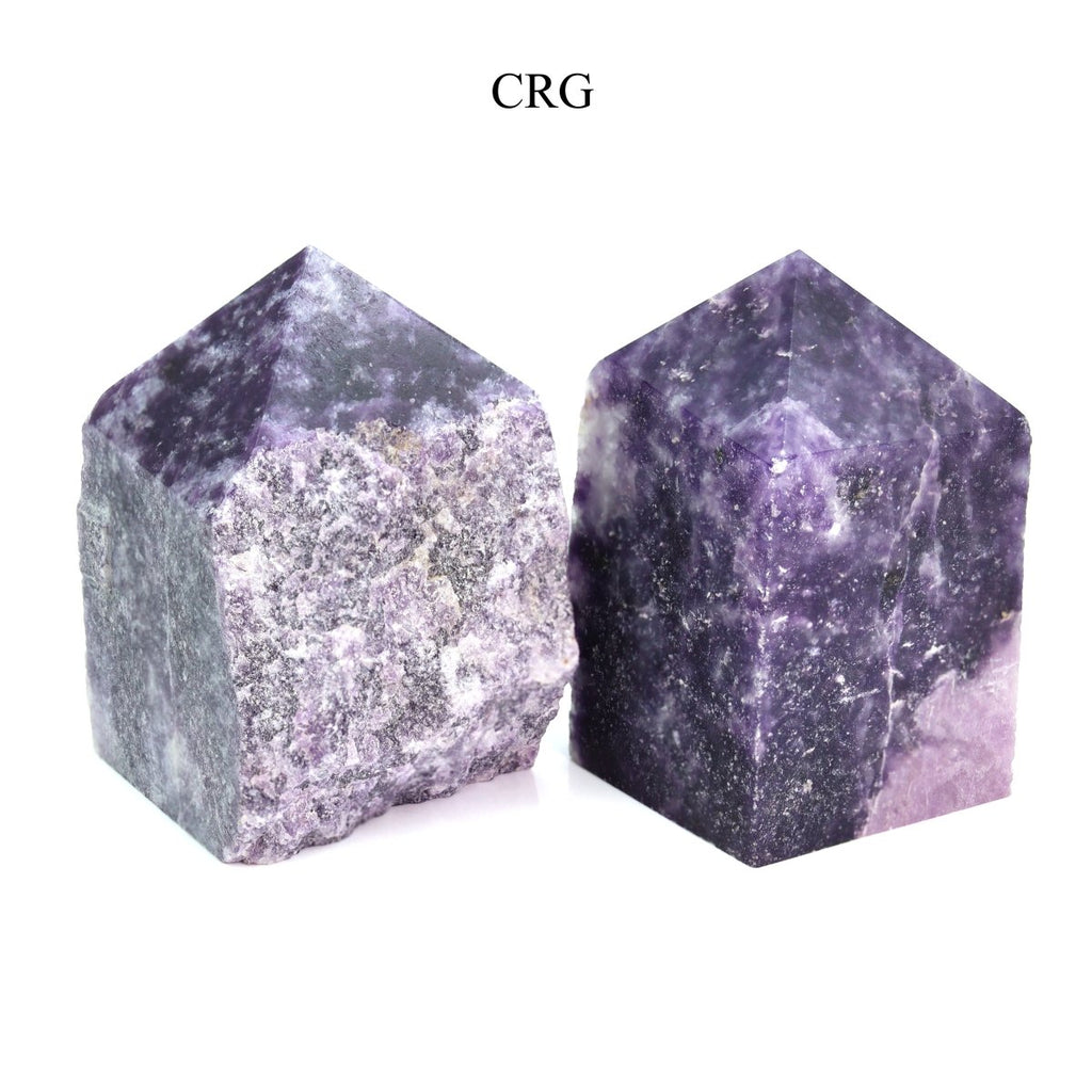 Lepidolite Top Polished Points (1 Kilogram) Size 1.5 to 3 Inches Bulk Wholesale Lot Crystal Towers
