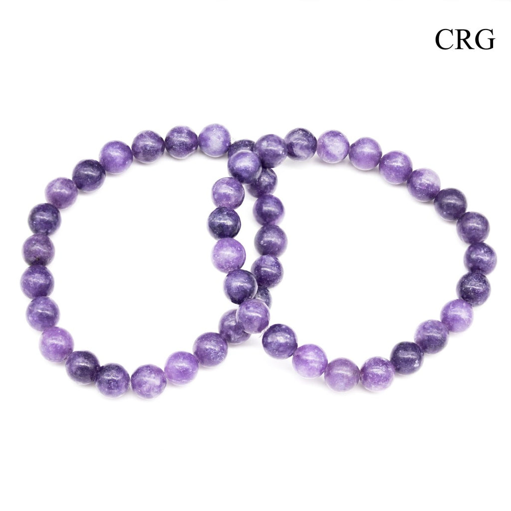Lepidolite Round Bead Stretch Bracelet (8 mm) (1 Piece)