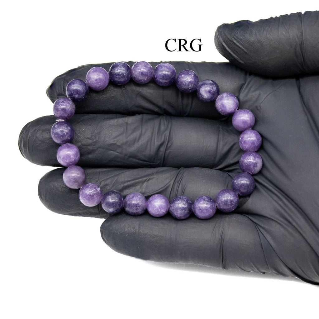 Lepidolite Round Bead Stretch Bracelet (8 mm) (1 Piece)